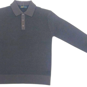 Ribbed Polo Collar Sweater