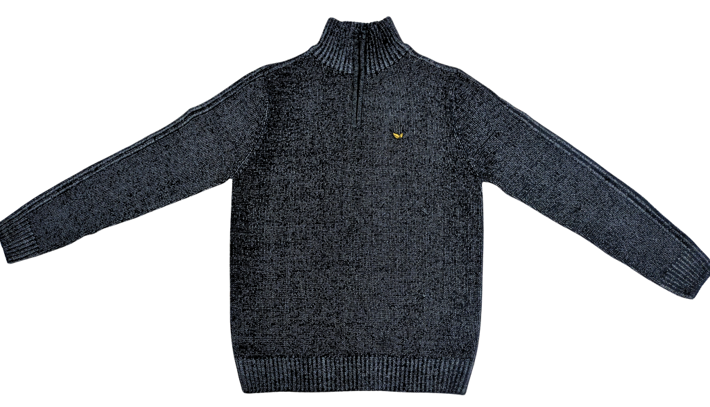 Half-Zip Textured Mockneck