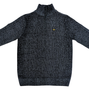 Half-Zip Textured Mockneck