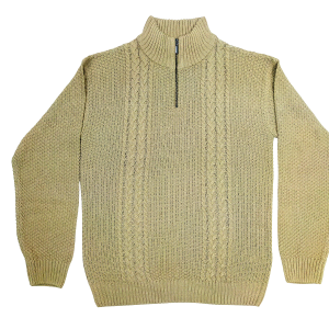 Quarter-Zip Vertical Rib Sweater