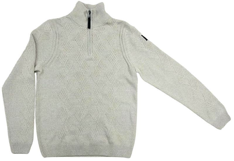 Heather Gray Half-Zip Knit