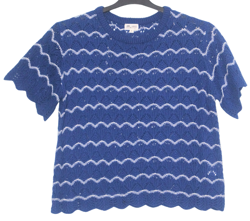 Wave Stripe Short Sleeve Knit (Summer)